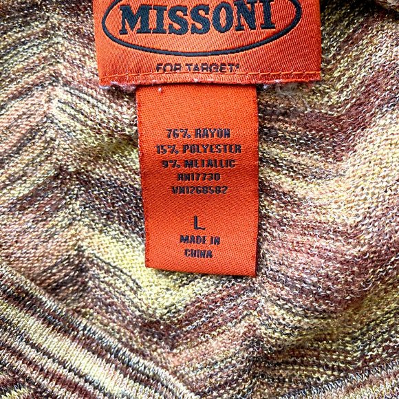 Dressy Sleeveless Knit Top Missoni For Target Zig Zag Top Chevron Top Metallic - Picture 3 of 7
